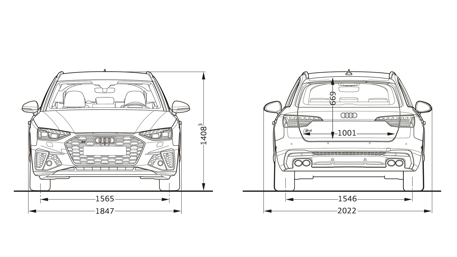Dimensions > Audi S4 Avant Versatile Performance Audi Australia
